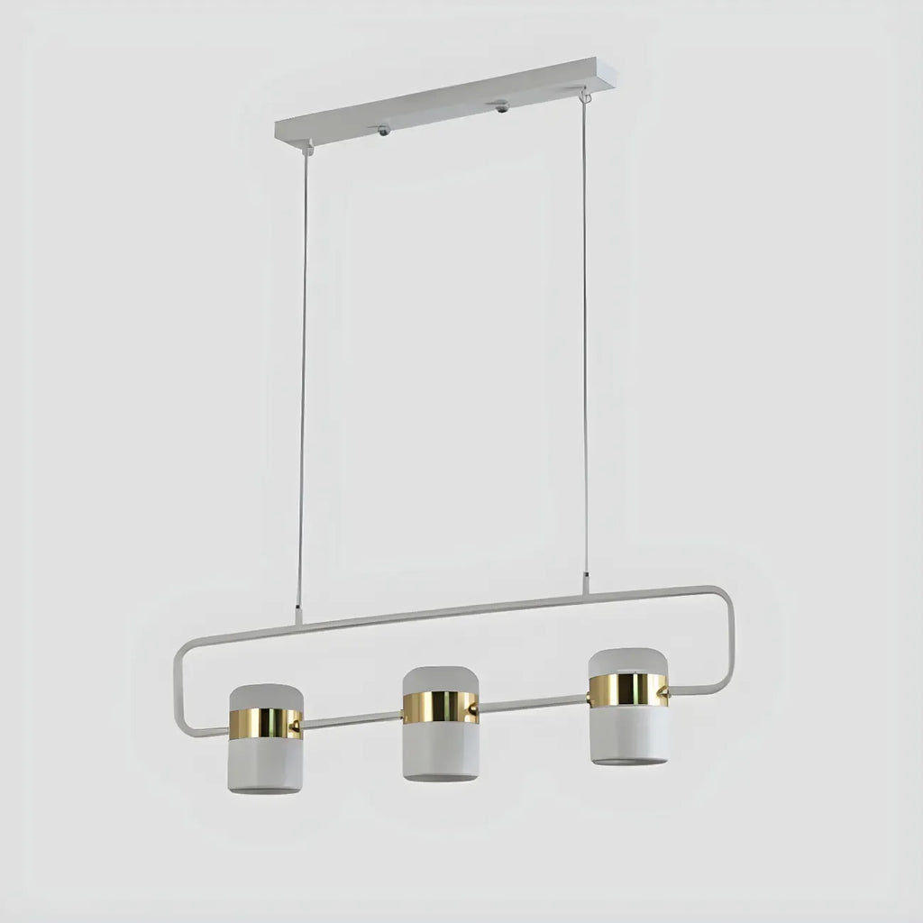 Suspension cylindrique noire moderne pour cuisine