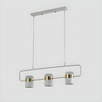 Suspension cylindrique noire moderne pour cuisine