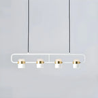 Suspension cylindrique noire moderne pour cuisine