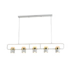Suspension cylindrique noire moderne pour cuisine