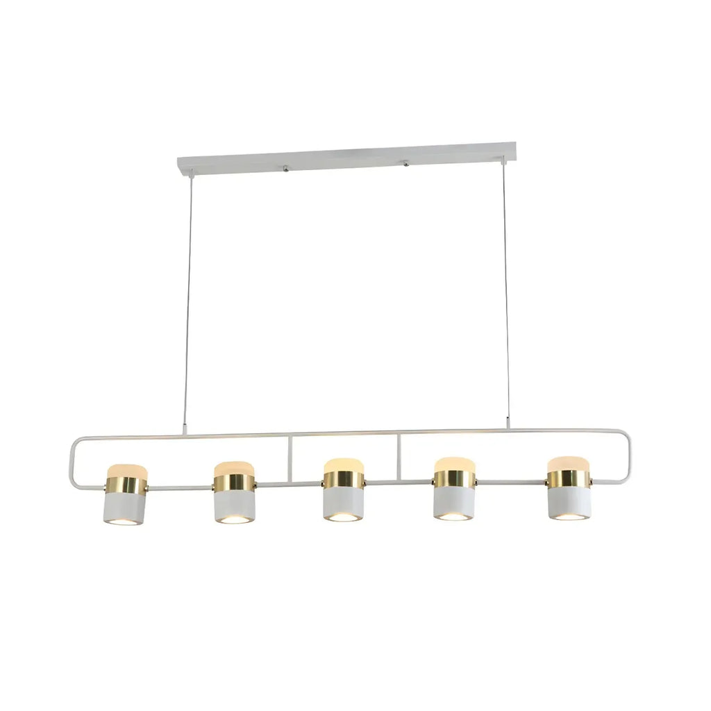 Suspension cylindrique noire moderne pour cuisine