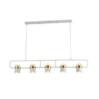 Suspension cylindrique noire moderne pour cuisine