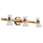 Applique murale LED moderne dorée conique pour salle de bain