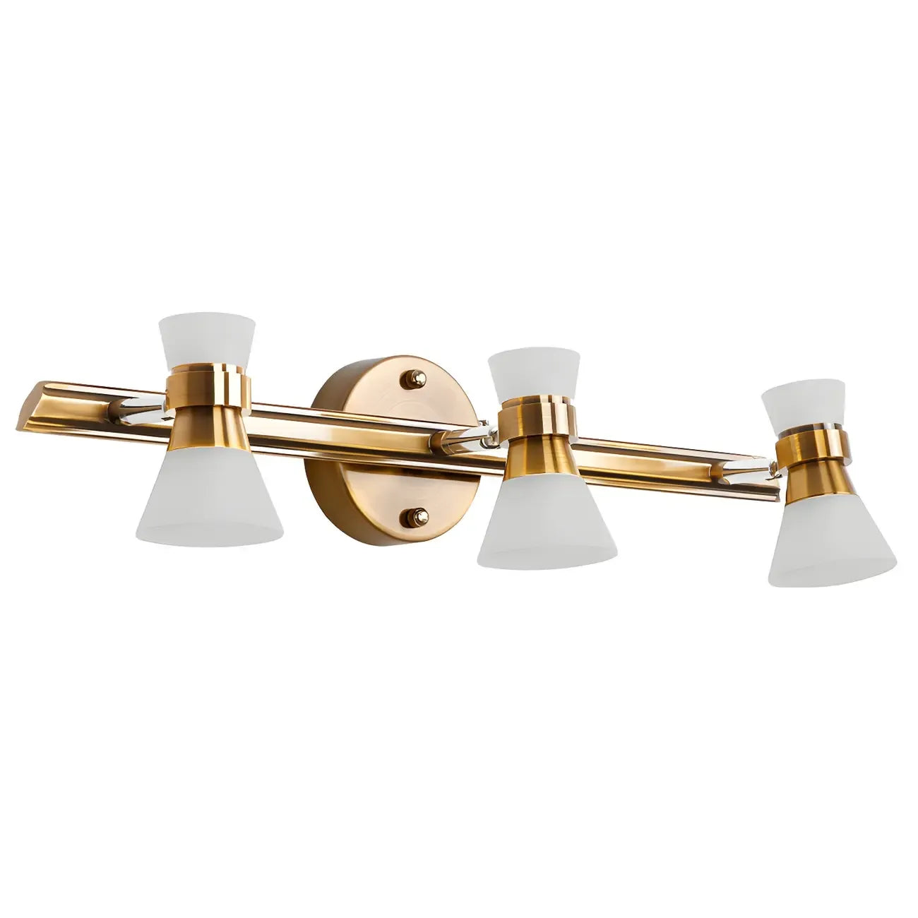Applique murale LED moderne dorée conique pour salle de bain