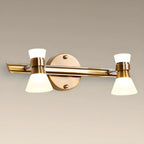 Applique murale LED moderne dorée conique pour salle de bain
