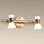 Applique murale LED moderne dorée conique pour salle de bain