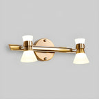 Applique murale LED moderne dorée conique pour salle de bain