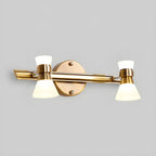 Applique murale LED moderne dorée conique pour salle de bain