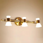 Applique murale LED moderne dorée conique pour salle de bain