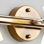 Applique murale LED moderne dorée conique pour salle de bain