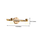 Applique murale LED moderne dorée conique pour salle de bain