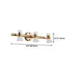 Applique murale LED moderne dorée conique pour salle de bain