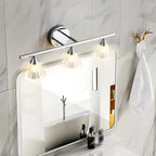 Applique murale moderne en verre argenté pour salle de bain