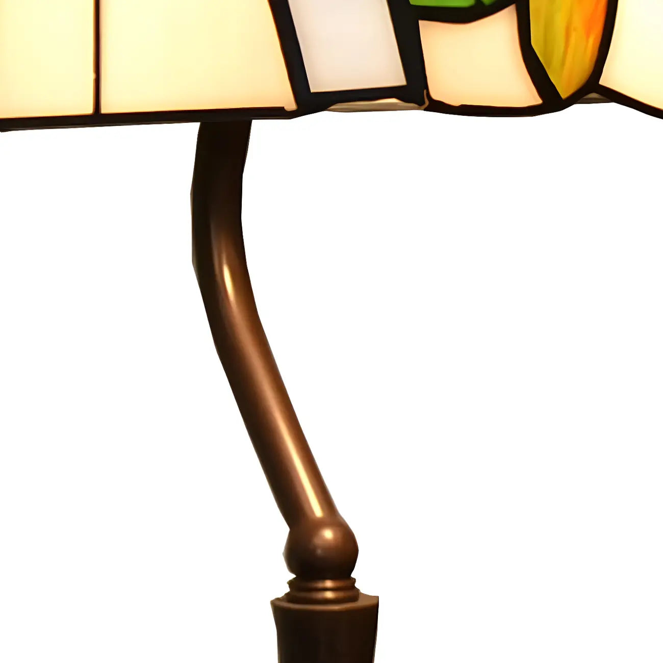 Lampe de table rétro HomeyFad en vitrail LED, style banquier, avec chaînette.