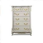 Commode classique en bois blanc avec coffre de rangement