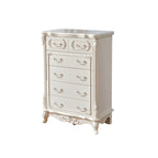 Commode classique en bois blanc avec coffre de rangement