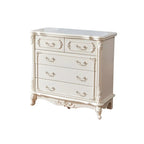 Commode classique en bois blanc avec coffre de rangement