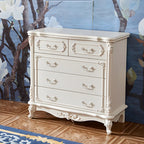 Commode classique en bois blanc avec coffre de rangement