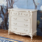 Commode classique en bois blanc avec coffre de rangement