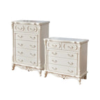 Commode classique en bois blanc avec coffre de rangement