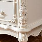 Commode classique en bois blanc avec coffre de rangement