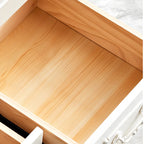 Commode classique en bois blanc avec coffre de rangement