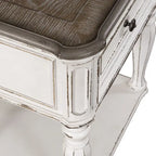 Comodino con Gambe Antico Bianco Magnolia Manor