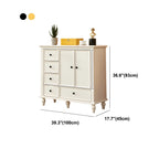 Commode verticale glamour en bois blanc avec armoire