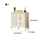 Commode verticale glamour en bois blanc avec armoire