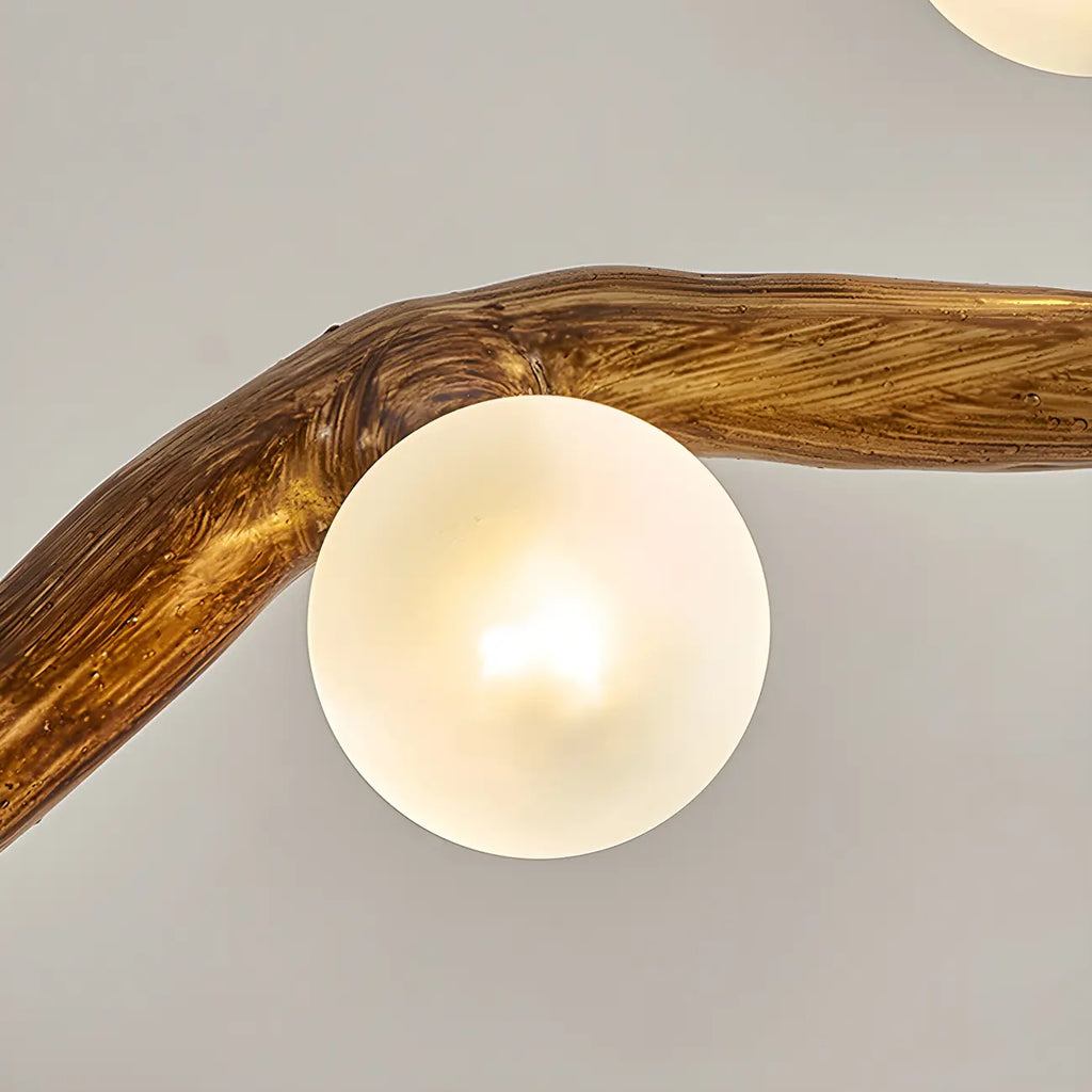 Suspension linéaire moderne en verre brun pour îlot de cuisine