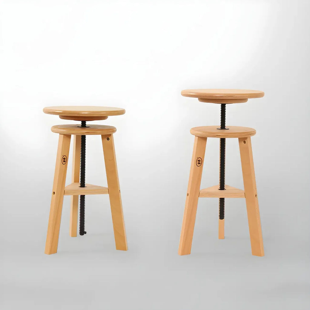 Tabourets de bar pivotants modernes en bois