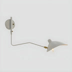 Applique murale moderne à bras articulé double blanc à 2 lumières