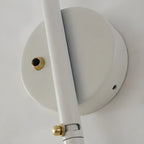 Applique murale moderne à bras articulé double blanc à 2 lumières