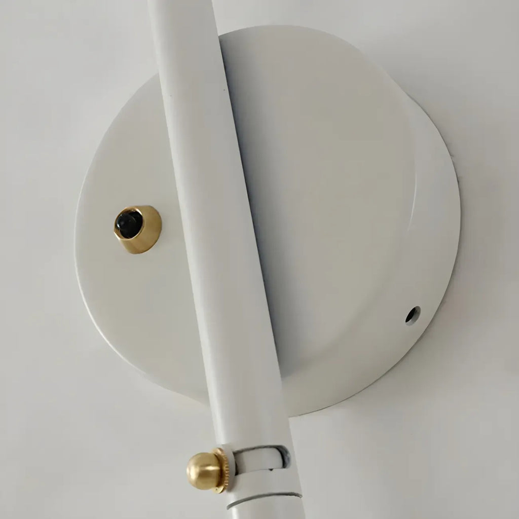 Applique murale moderne à bras articulé double blanc à 2 lumières