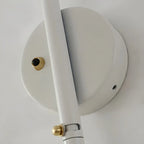 Applique murale moderne à bras articulé double blanc à 2 lumières