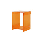 Table de chevet moderne en acrylique avec étagère