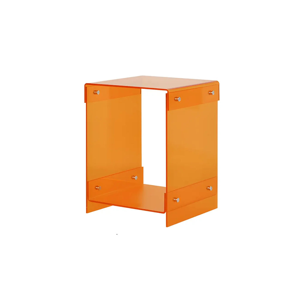 Table de chevet moderne en acrylique avec étagère