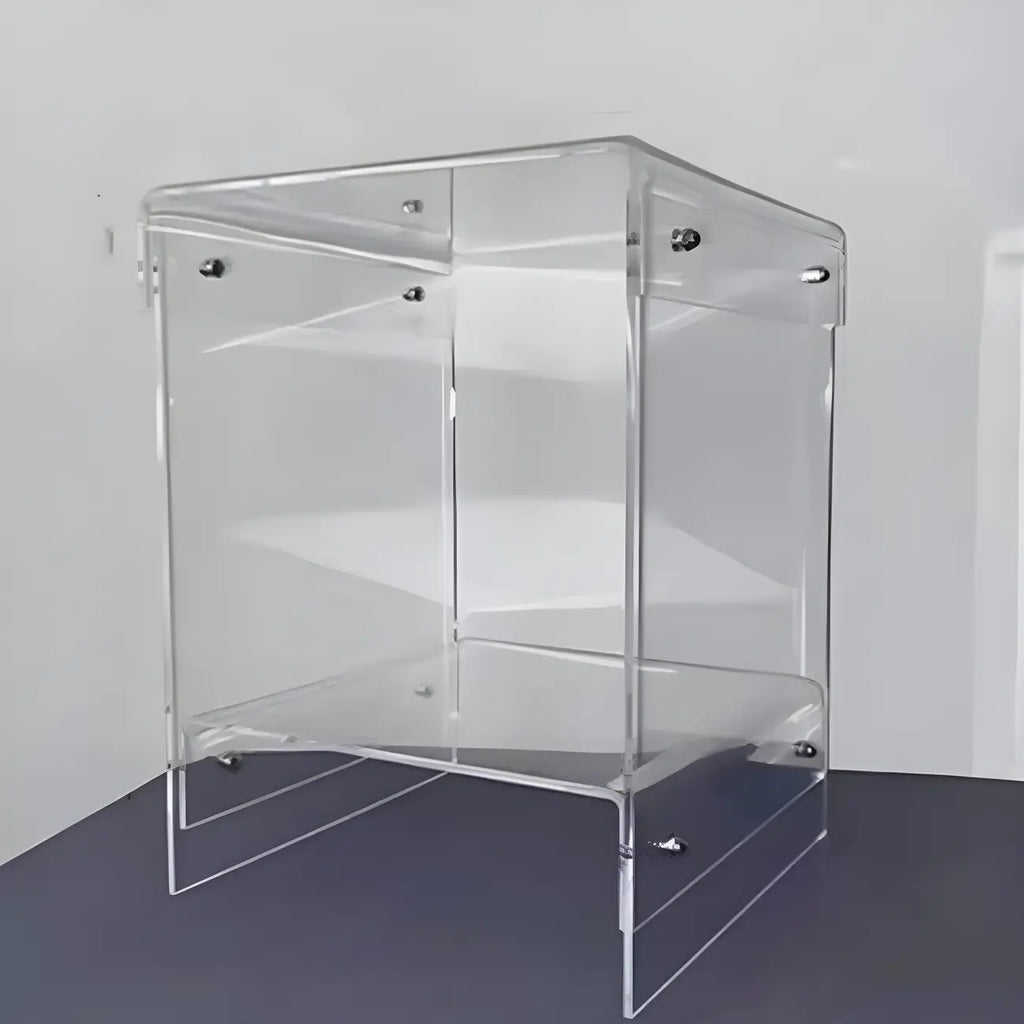 Table de chevet moderne en acrylique avec étagère