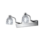 Applique murale moderne en chrome et cristal pour salle de bain