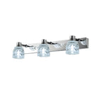 Applique murale moderne en chrome et cristal pour salle de bain