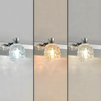 Applique murale moderne en chrome et cristal pour salle de bain