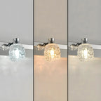 Applique murale moderne en chrome et cristal pour salle de bain