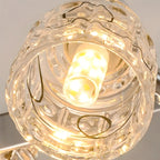 Applique murale moderne en chrome et cristal pour salle de bain