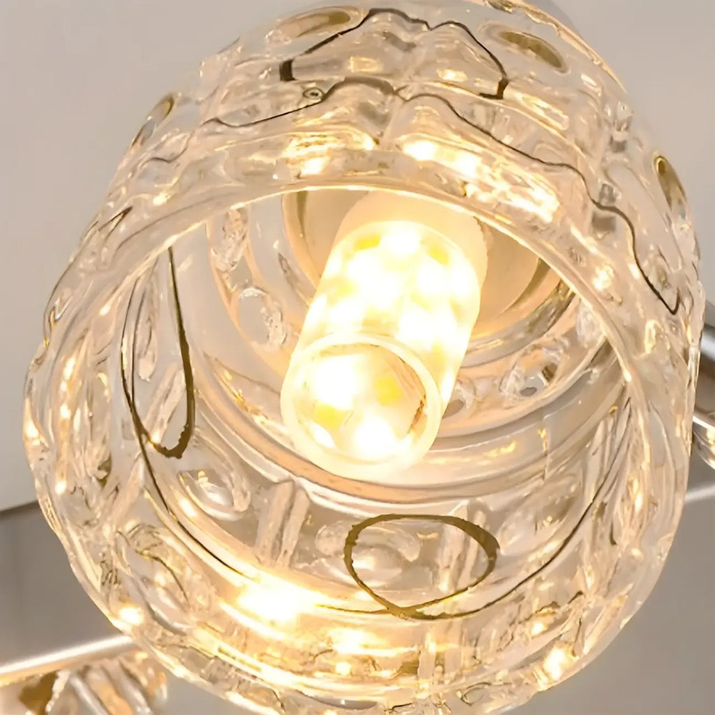 Applique murale moderne en chrome et cristal pour salle de bain