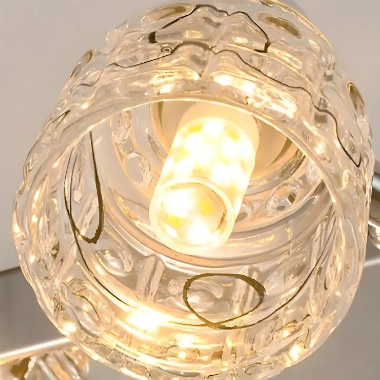Applique murale moderne en chrome et cristal pour salle de bain