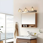 Applique murale moderne en chrome et cristal pour salle de bain