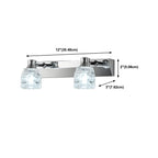 Applique murale moderne en chrome et cristal pour salle de bain