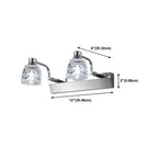 Applique murale moderne en chrome et cristal pour salle de bain