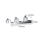 Applique murale moderne en chrome et cristal pour salle de bain