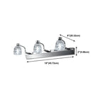 Applique murale moderne en chrome et cristal pour salle de bain